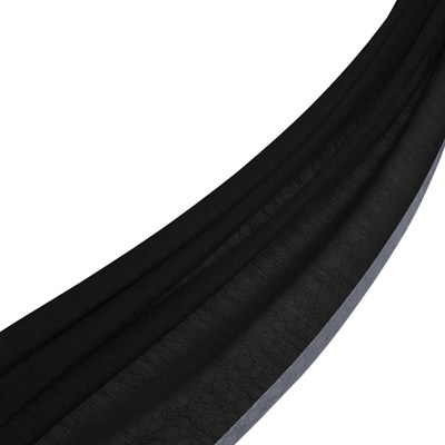 İpekevi Monogram Şal - Siyah Gri