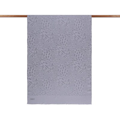 İpekevi Monogram Şal - Vahra Desenli - Buz Beyazı