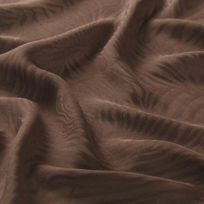İpekevi Monogram Şal - Zebra Desenli - Acı Kahve