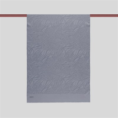 İpekevi Monogram Şal - Zebra Desenli - Gümüş