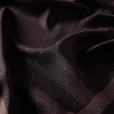 İpekevi Twill İpek Eşarp - Çizgili Signature - Acı Kahve