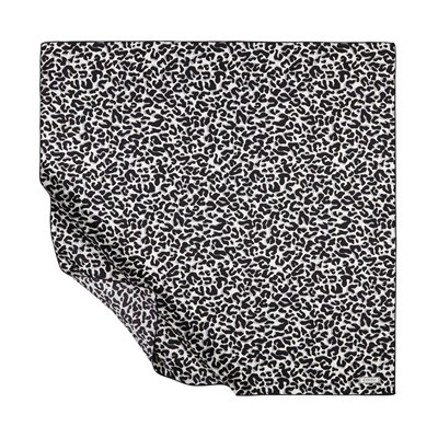 İpekevi Twill İpek Eşarp - Leopar Desenli - Siyah