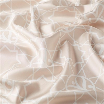 İpekevi Twill İpek Eşarp - Seljuk Monogram - Açık Fondöten