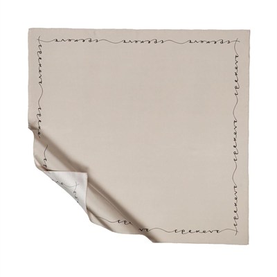 İpekevi Twill İpek Eşarp - Signature - Vizon Siyah