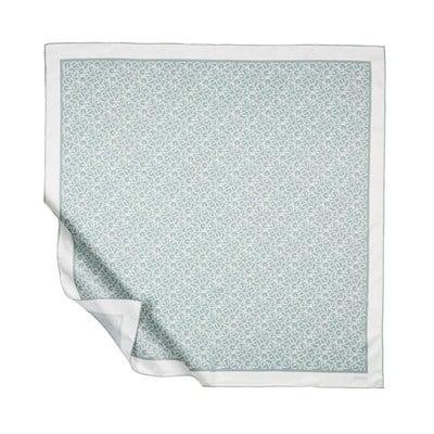 İpekevi Twill İpek Eşarp - Typo Monogram - Su Yeşili