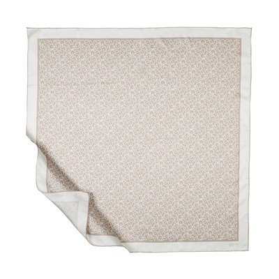 İpekevi Twill İpek Eşarp - Typo Monogram - Kaya Taşı
