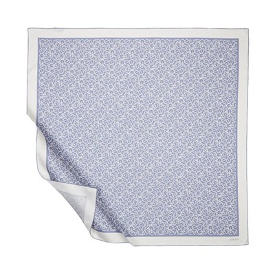 İpekevi Twill İpek Eşarp - Typo Monogram - Mor