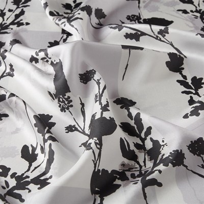 İpekevi Twill İpek Eşarp - Vintage Silhouette - Beyaz