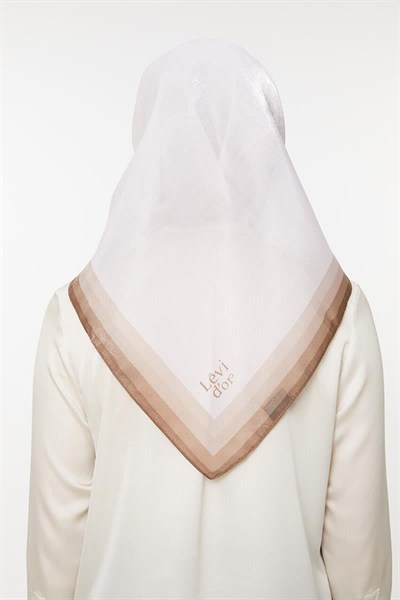 Levidor Kehribar Eşarp - Krem Kahve