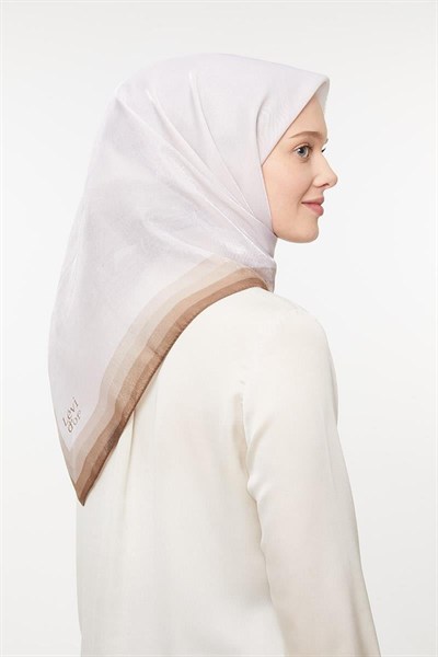 Levidor Kehribar Eşarp - Krem Kahve