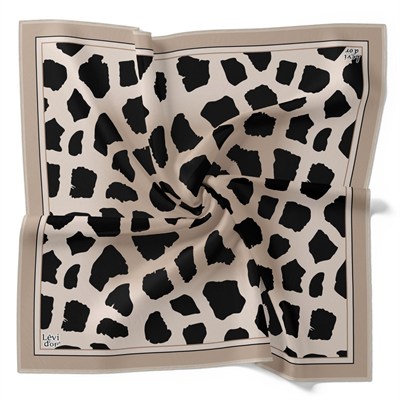 Levidor Kristal Eşarp - 20010 - Leopar Desenli Taş