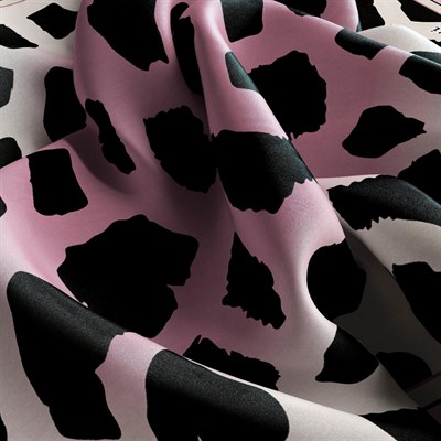 Levidor Kristal Eşarp - 20010 - Leopar Desenli Pembe