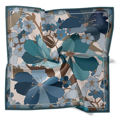 Levidor Kristal Eşarp - 23010 - Petrol Mavi