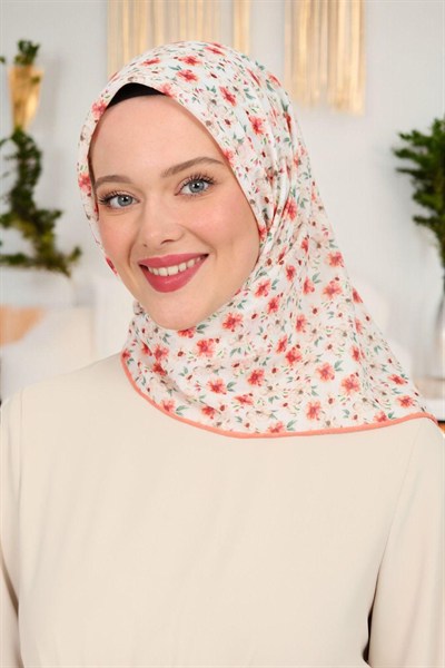 Levidor Pamuklu Sport Eşarp - 90263-18 Beyaz Soğan Kabuğu