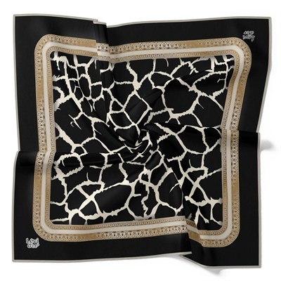 Levidor Soft Pamuk Eşarp - 90040-01 Siyah Krem