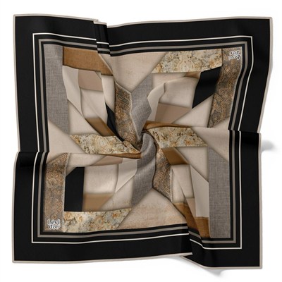 Levidor Soft Pamuk Eşarp - 90048-01 Siyah Taş