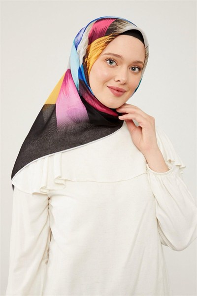 Levidor Soft Pamuk Eşarp - 90050-01 Siyah Saks
