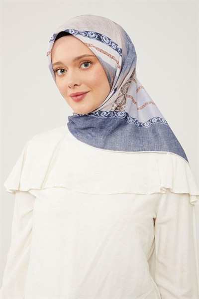 Levidor Soft Pamuk Eşarp - 90067-01 Mavi