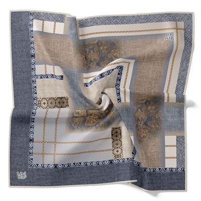 Levidor Soft Pamuk Eşarp - 90067-01 Mavi