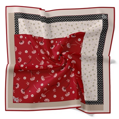 Levidor Trend Eşarp - 17760-01 Kırmızı Bej