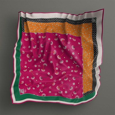 Levidor Trend Eşarp - 17760-02 Fuşya Yeşil