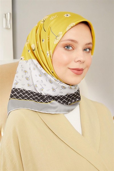 Levidor Trend Eşarp - 17760-09 Sarı Gri