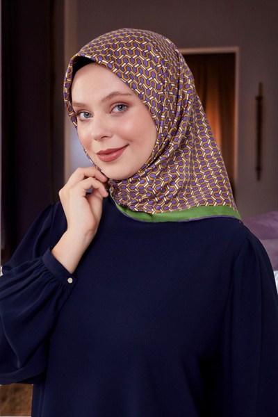 Levidor Trend Eşarp - 17861-03 Mor Yeşil