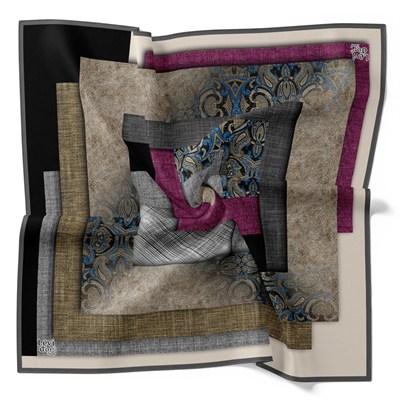 Levidor Trend Eşarp - 18947-04 Siyah Mavi