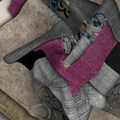 Levidor Trend Eşarp - 18947-04 Siyah Mavi