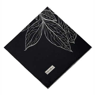 Levidor Twill İpek Eşarp - 2047 - Siyah Gri
