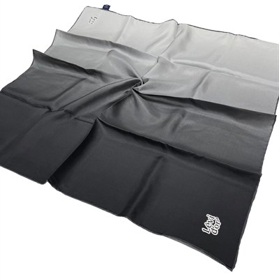 Levidor Twill İpek Eşarp - Degrade - Siyah Gri