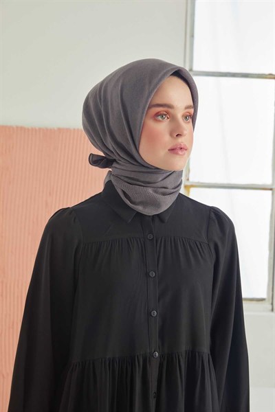 Miray Düz Pamuk Eşarp - Füme