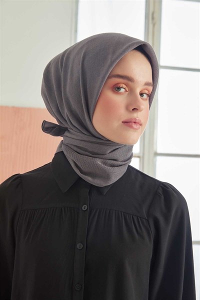 Miray Düz Pamuk Eşarp - Vizon 2