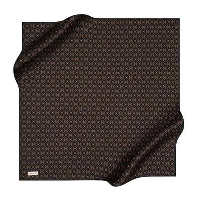 Pierre Cardin İpek Eşarp - 8631438-912 Siyah Kahve