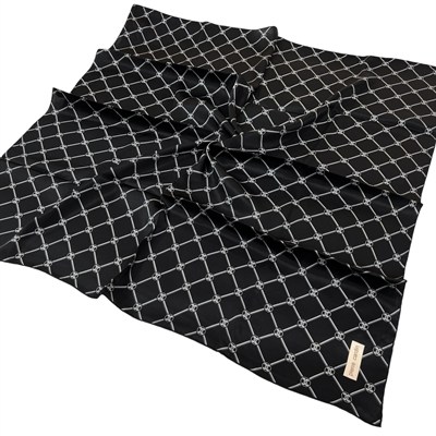 Pierre Cardin İpek Eşarp - 8902230-311 Siyah Gri Sura