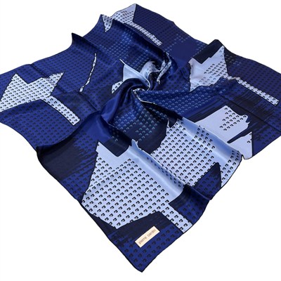 Pierre Cardin İpek Eşarp - 8946438-921 Lacivert Mavi Twill