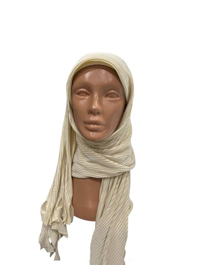 Pratik Piliseli Şal - Bej