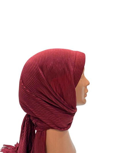 Pratik Piliseli Şal - Bordo