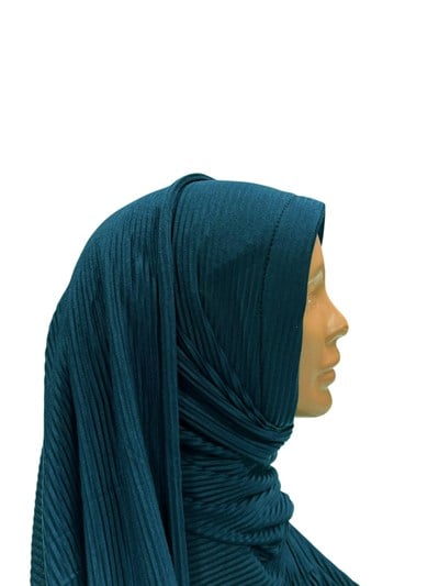 Pratik Piliseli Şal - Petrol