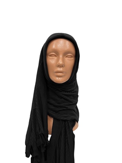 Pratik Piliseli Şal - Siyah