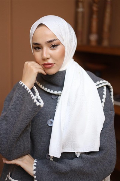 Silk Home Deluxe Şal - 40003  İnci Beyaz
