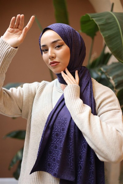 Silk Home Deluxe Şal - 40003  Patlıcan Mor
