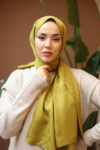 Silk Home Deluxe Şal - 40003  Yağ Yeşili