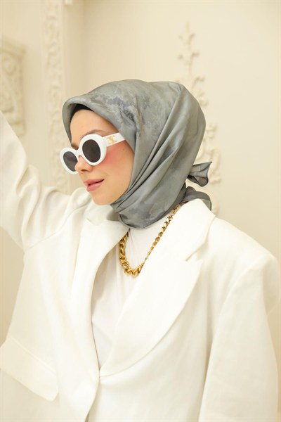 Silk Home Desenli Shiny Eşarp - 8647 - Açık Yeşil