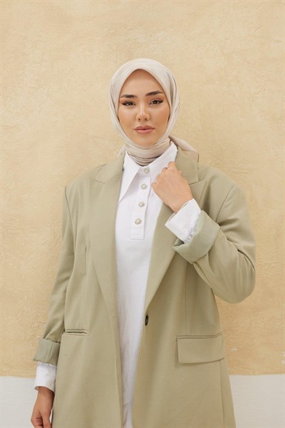 Silk Home Desenli Shiny Eşarp - 8647 - Bej