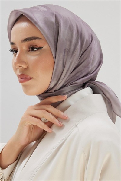 Silk Home Desenli Shiny Eşarp - 8647 - Gülkurusu
