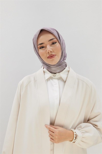 Silk Home Desenli Shiny Eşarp - 8647 - Gülkurusu