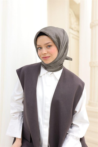 Silk Home Desenli Shiny Eşarp - 8647 - Mat Vizon