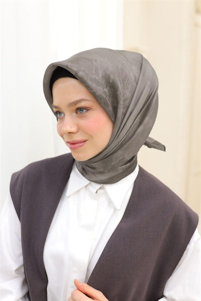 Silk Home Desenli Shiny Eşarp - 8647 - Mat Vizon