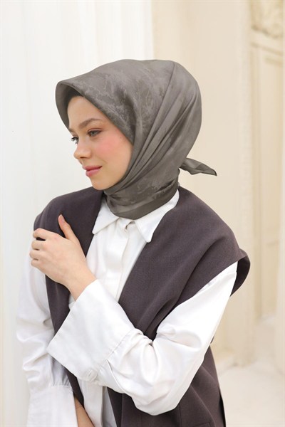 Silk Home Desenli Shiny Eşarp - 8647 - Mat Vizon